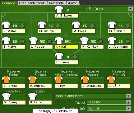 era sa uit...voi juca un sistem 4-5-1, folosind sa nu iau multe goluri :dinti: meciuri campionat